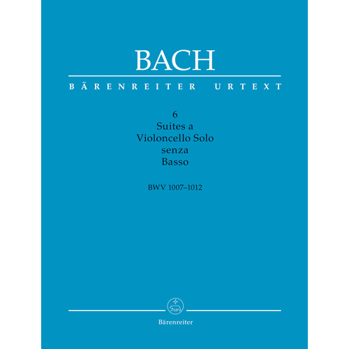 6 Suites A Violoncello Solo Senza Basso BWV 1007-1012