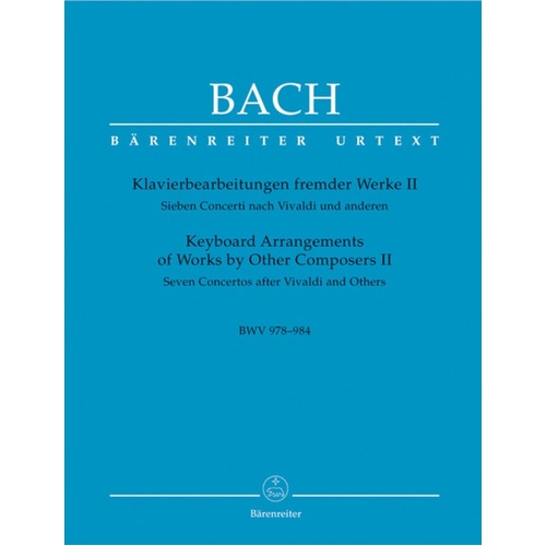Concertos 7 After Vivaldi Bwv 978-984