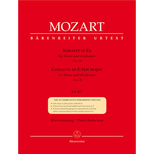 Concerto For Horn Und Orchestra No. 2 In E-Flat Major K. 417