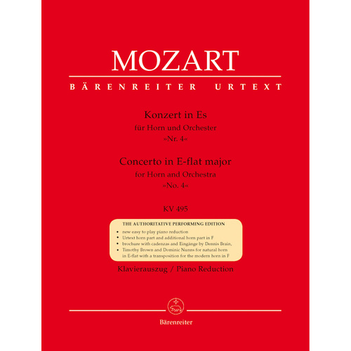 Concerto For Horn And Orchestra No. 4 In E-Flat Major K. 495