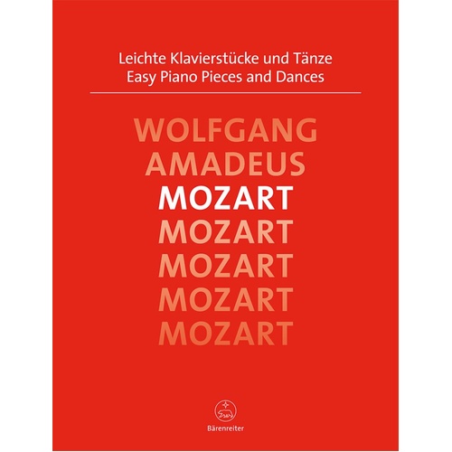 Mozart Easy Piano Pieces and Dances Urtext - 32 Pages, Barenreiter