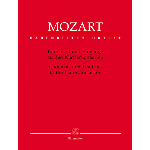 Cadenzas to Mozart's Piano Concertos - Piano Sheet Music