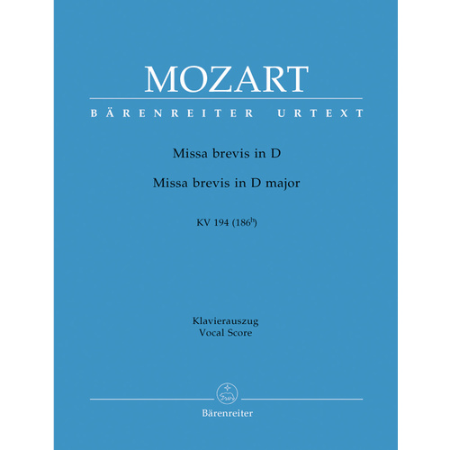 Missa Brevis In D Major K. 194 (186H)