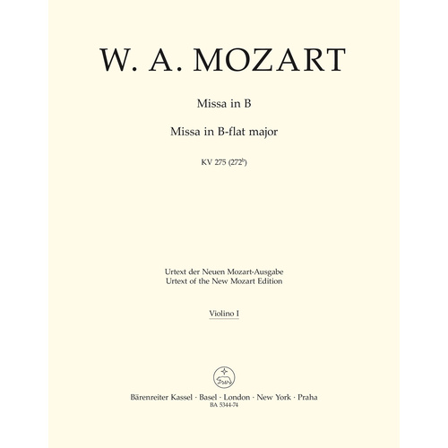 Missa Brevis In B-Flat Major K. 275 (272B)