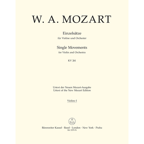 Single Movements Violin & Full Orchestra Violin 1 Sheet Music