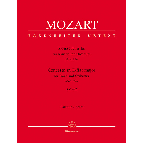 Concerto For Piano And Orchestra No. 22 In E-Flat Major K. 482
