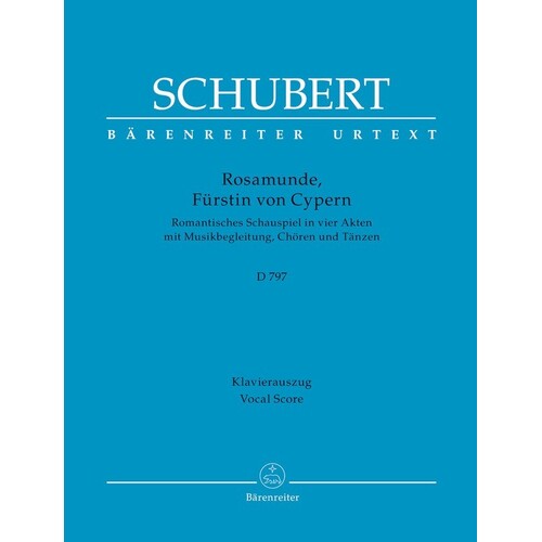 Schubert - Rosamunde D 797 Vocal Score (Softcover Book) Urtext Edition Book