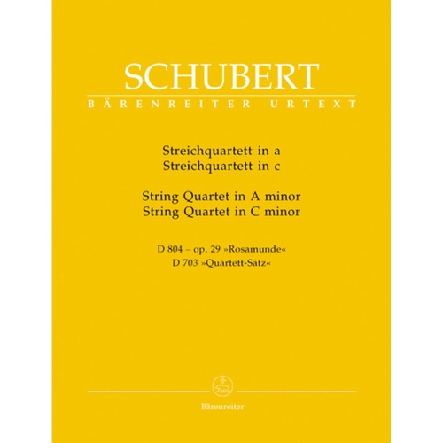 Quartet A Min D804 / Quartettsatz C Min D703