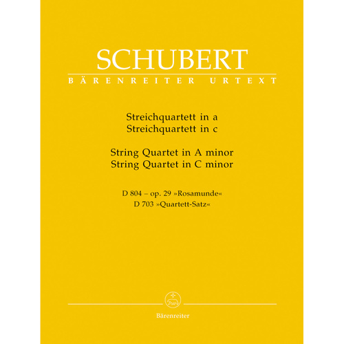Schubert String Quartet in A Minor Urtext Sheet Music