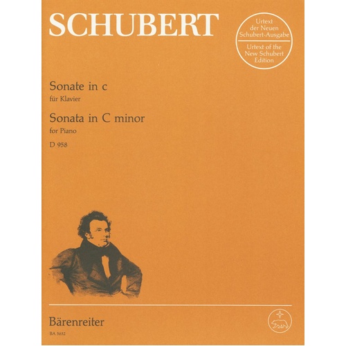 Schubert Sonata in C Minor D958 for Piano - Barenreiter Edition, 1 Page