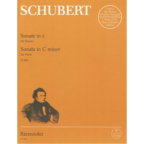 Schubert - Sonata in C Minor D 958 for Piano, Barenreiter Edition, 1 Page