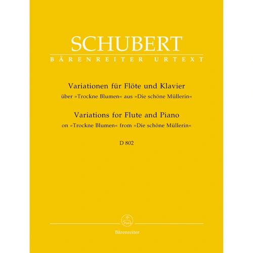 Variations on Trockne Blumen for Flute and Piano Sheet Music