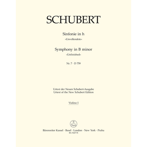 Symphony No 7 Unfinished Violin Sheet Music