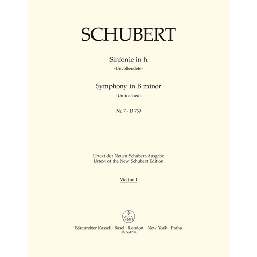 Symphony No. 7 In B Minor D 759 "Unfinished"