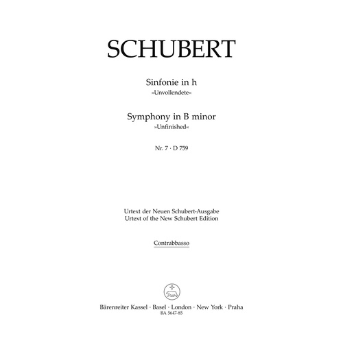 Symphony No. 7 In B Minor D 759 "Unfinished"