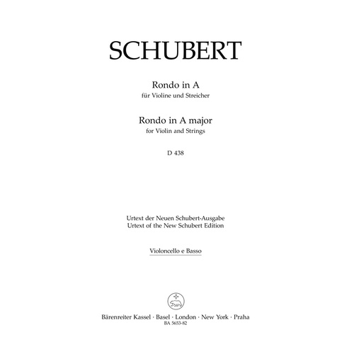 Rondo For Violin And Strings In A Major D 438