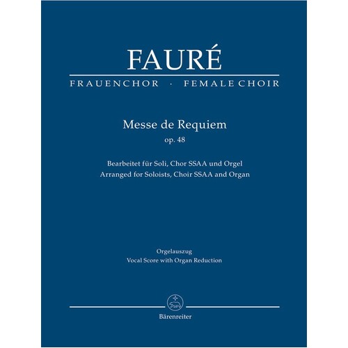 Faure - Requiem Op 48 Soli/Ssaa Vocal Score (Softcover Book) Book