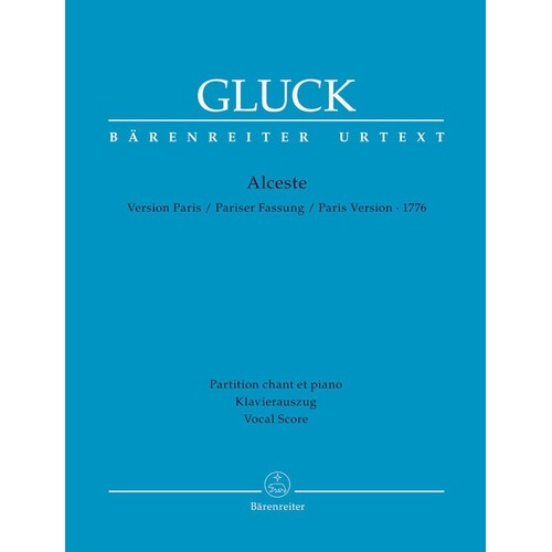 Alceste Paris Version 1776 Vocal Score (Softcover Book) Book
