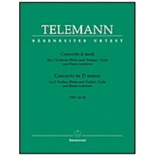 Concerto D Min Twv 43/D2 2Violin Viola Bc Score/Parts Book