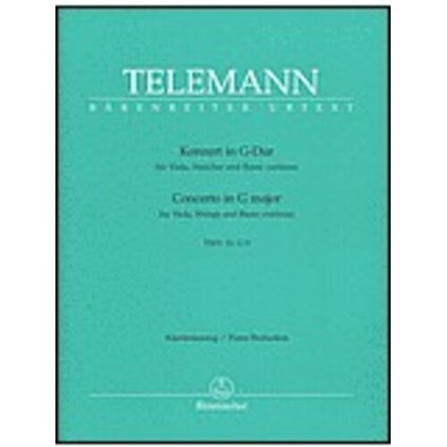 Concerto G Viola Strings Bc Twv 51:G9 Harpsichord Book