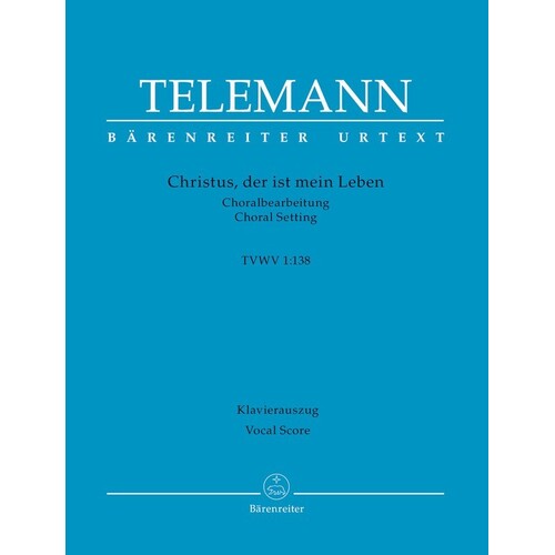 Christus Der Ist Mein Leben Vocal Score (Softcover Book) Urtext Edition Book