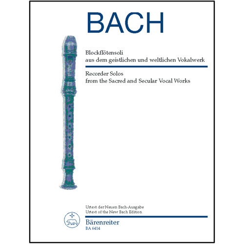 Recorder Solos From The Sacred And Secular Vocal Works