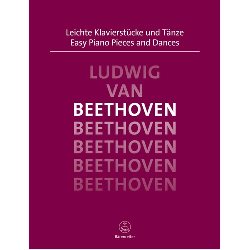 Beethoven Easy Piano Pieces and Dances Urtext by Barenreiter, 32 Pages