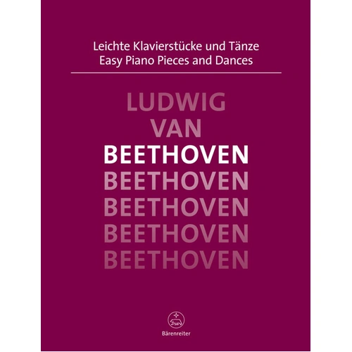 Beethoven Easy Piano Pieces and Dances Urtext, 32 Pages, Barenreiter