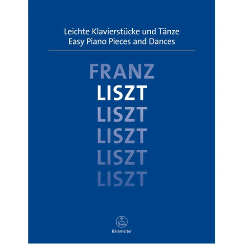 Liszt Easy Piano Pieces and Dances Urtext by Barenreiter, 31 Pages, Includes Consolations and Hungarian Folk Music Arrangements