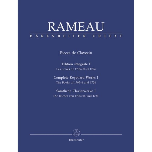 Rameau - Complete Keyboard Works Book 1 Urtext Edition Book