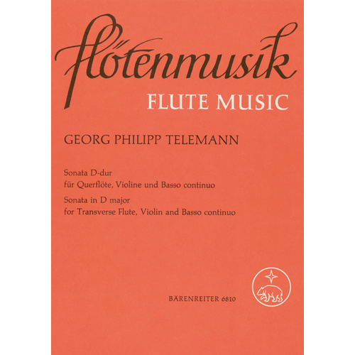 Sonata Für Querflöte, Violine Und Basso Continuo D-Dur Twv 42:D4