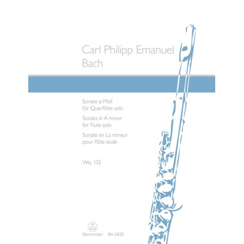 Sonata A Min Wq 132 Ed Harras Flute Solo Book