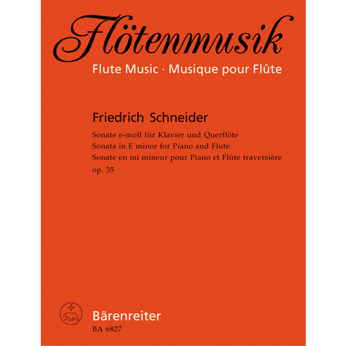 Sonata For Flute And Piano In E Minor Op. 35