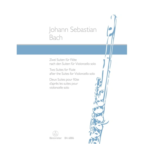 Bach - 2 Suites for Flute from Cello Suites BWV 1007 1009, Arranged by Joachim Linckelmann, Barenreiter, 15 Pages