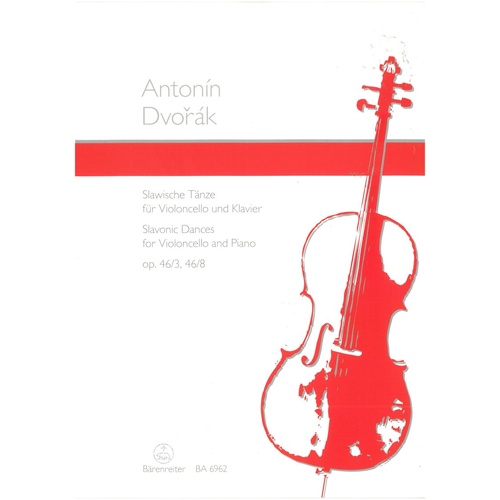 Slavonic Dances Op. 46 No. 3 & No. 8 for Cello and Piano by Antonin Dvorak