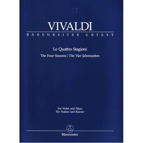 Four Seasons Complete Violin/Piano Urtext by Vivaldi, Barenreiter, 75 Pages