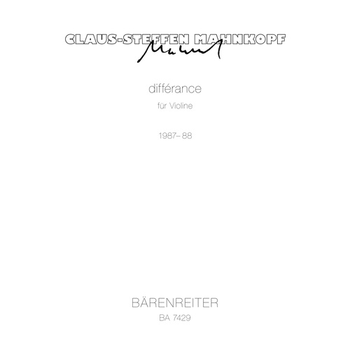 Différance Für Violine