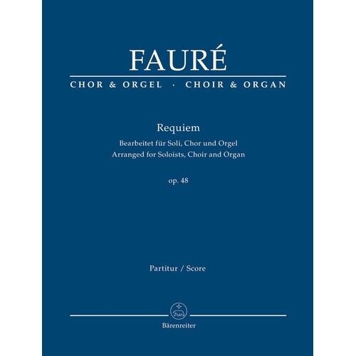 Faure - Requiem Op 48 SATB Vocal Score (Softcover Book) Book