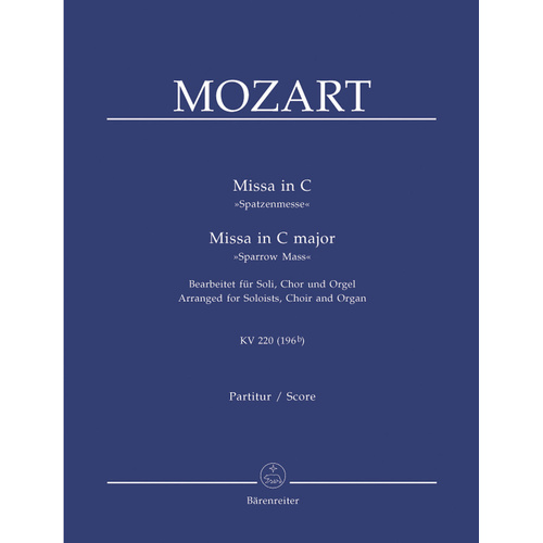 Missa Brevis in C Choir/Organ Score