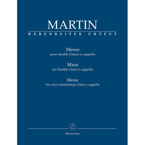 Martin - Mass For Double Choir A Cappella (Softcover Book) Urtext Edition Book