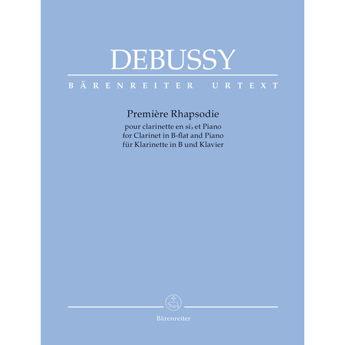 Première Rhapsodie For Clarinet In B-Flat And Piano