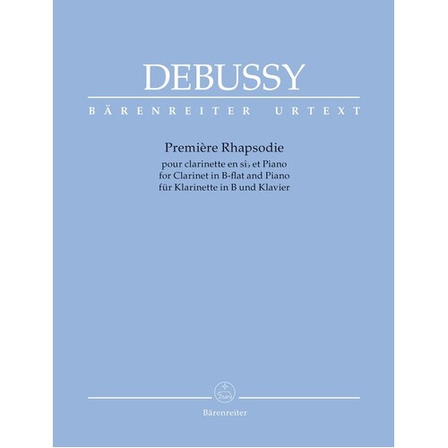 Debussy - Premiere Rhapsodie Clarinet/Piano (Softcover Book) Urtext Edition Book