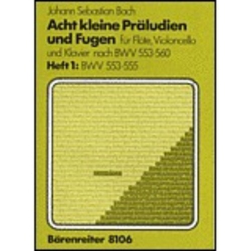 Short Preludes And Fugues 8 Nos 1-3 Flute Vc Piano Book