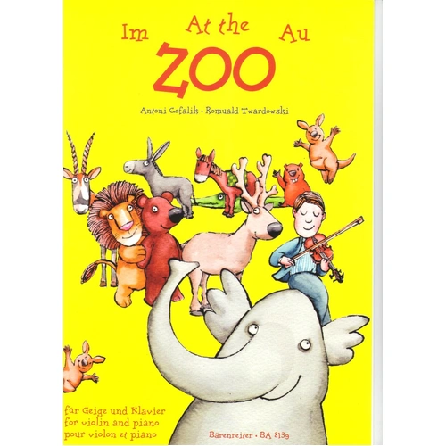 At The Zoo: 15 Easy Pieces for Beginners for Cello, Vln, Pno by Antoni Cofalik & Romuald Twardowski, Publisher: Barenreiter, 1 Page