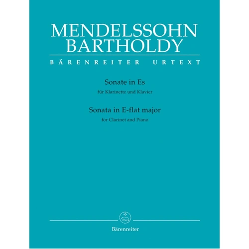 Sonata for E Flat Clarinet by Mendelssohn, Barenreiter, 46 Pages