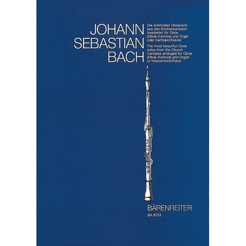 Bach - Most Beautiful Solos Church Cantatas Oboe/Piano (Softcover Book) Book