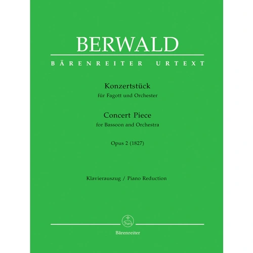 Berwald - Concert Piece Op. 2 for Bassoon and Piano, 22 Pages, Published by Barenreiter