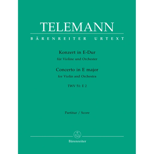Violin Concerto in E TWV51:E2 Full Score Sheet Music