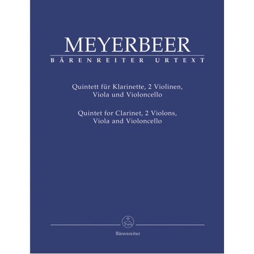 Quintet For Clarinet And String Quartet Score/Parts Book
