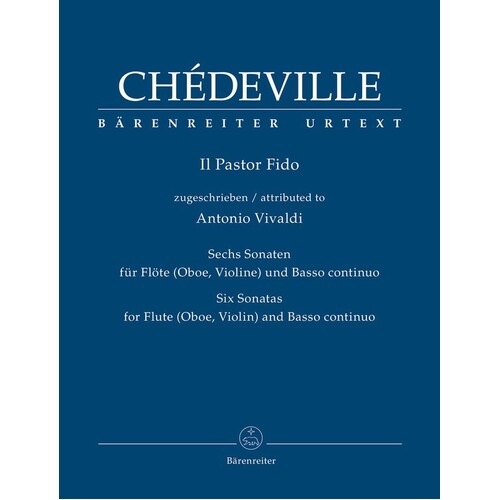 Chedeville - Il Pastor Fido 6 Sonatas Flute/Bc Urtext Edition Book